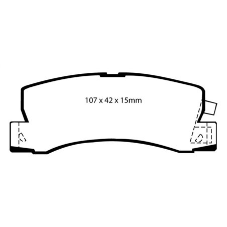 EBC 90-91 Lexus ES250 2.5 Redstuff Rear Brake Pads