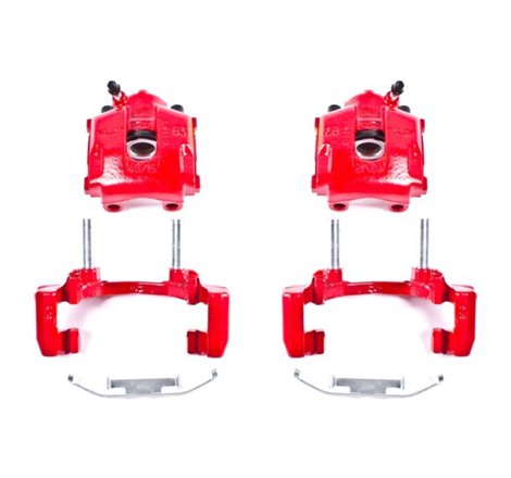 Power Stop 2000 BMW 323Ci Rear Red Calipers w/Brackets - Pair