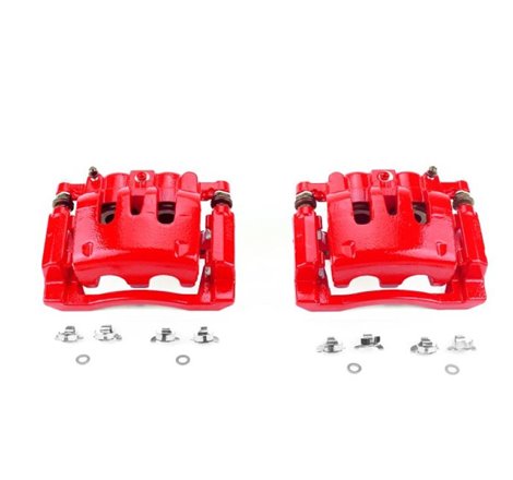 Power Stop 08-12 Ford F-250 Super Duty Rear Red Calipers w/Brackets - Pair