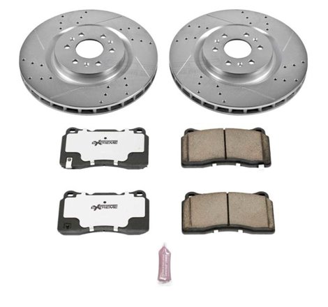 Power Stop 04-07 Cadillac CTS Front Z26 Street Warrior Brake Kit