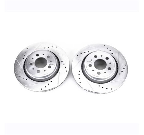 Power Stop 03-14 Volvo XC90 Rear Evolution Drilled & Slotted Rotors - Pair