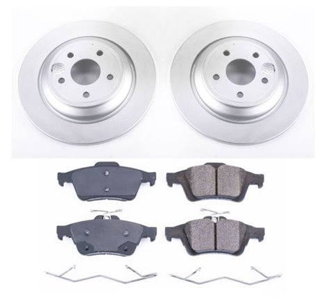 Power Stop 16-18 Ford Focus Rear Z17 Evolution Geomet Coated Brake Kit