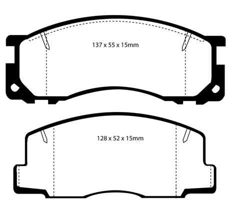 EBC 90-93 Toyota Previa Rear Drums Ultimax2 Front Brake Pads