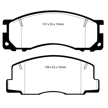 EBC 90-93 Toyota Previa Rear Drums Ultimax2 Front Brake Pads