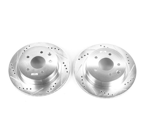 Power Stop 03-05 Infiniti G35 Rear Evolution Drilled & Slotted Rotors - Pair