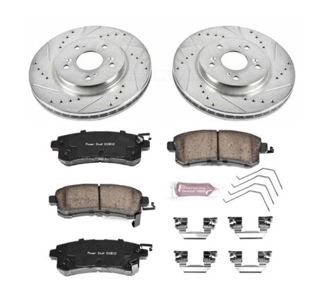 Power Stop 12-15 Honda Crosstour Front Z23 Evolution Sport Brake Kit