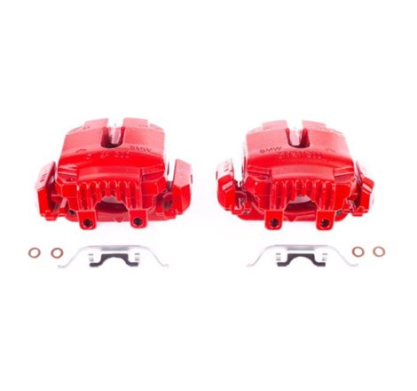 Power Stop 2006 BMW 325i Front Red Calipers w/Brackets - Pair