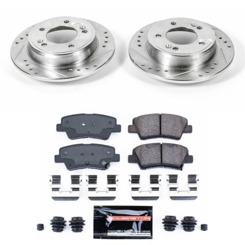 Power Stop 12-17 Hyundai Veloster Rear Z23 Evolution Sport Brake Kit