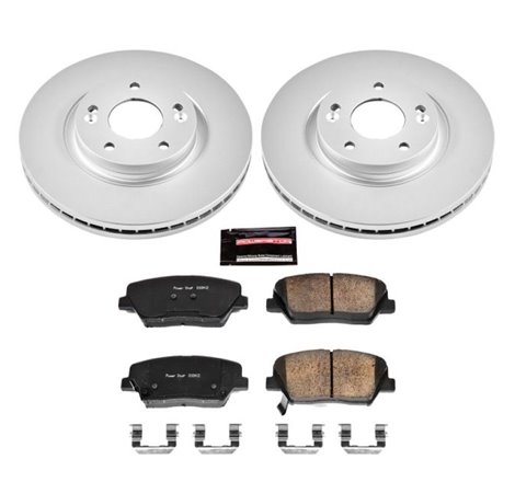 Power Stop 10-12 Hyundai Santa Fe Front Z17 Evolution Geomet Coated Brake Kit