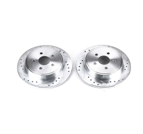 Power Stop 03-07 Chrysler PT Cruiser Rear Evolution Drilled & Slotted Rotors - Pair