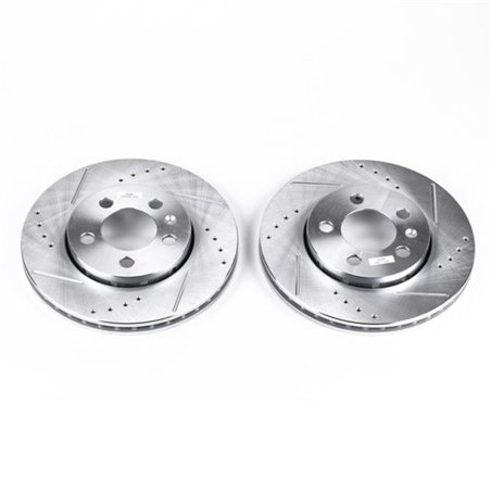 Power Stop 00-06 Audi TT Quattro Rear Evolution Drilled & Slotted Rotors - Pair