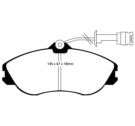 EBC 91-92 Audi 100 Quattro 2.3 (Girling) Redstuff Front Brake Pads