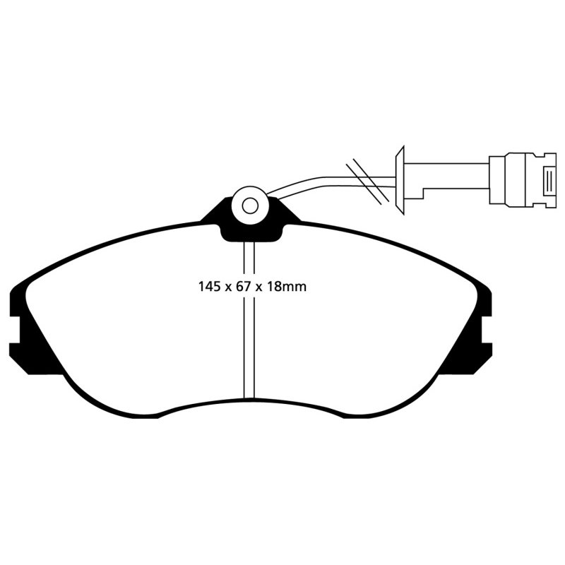 EBC 91-92 Audi 100 Quattro 2.3 (Girling) Redstuff Front Brake Pads