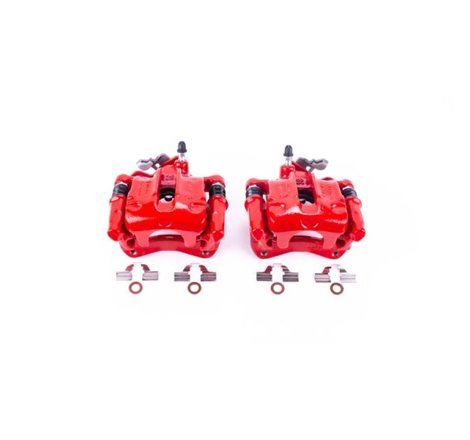 Power Stop 93-99 Volkswagen Golf Rear Red Calipers w/Brackets - Pair