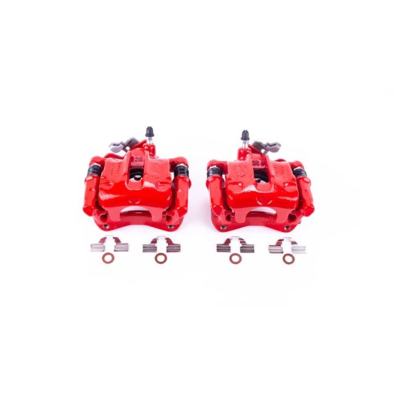 Power Stop 93-99 Volkswagen Golf Rear Red Calipers w/Brackets - Pair