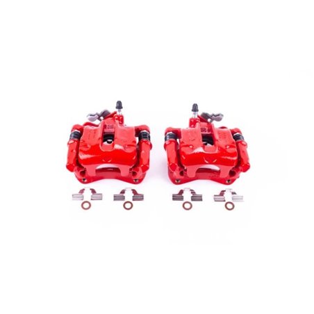 Power Stop 93-99 Volkswagen Golf Rear Red Calipers w/Brackets - Pair