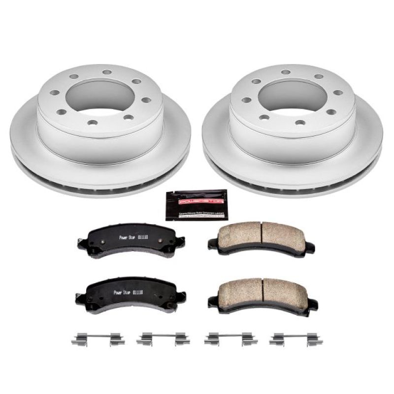 Power Stop 06-17 Chevrolet Express 2500 Rear Z17 Evolution Geomet Coated Brake Kit