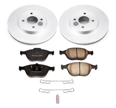 Power Stop 02-04 Ford Focus Front Z17 Evolution Geomet Coated Brake Kit