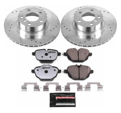 Power Stop 11-17 BMW X3 Rear Z26 Street Warrior Brake Kit