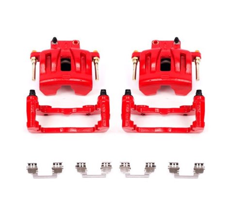 Power Stop 05-11 Chrysler 300 Front Red Calipers w/Brackets - Pair