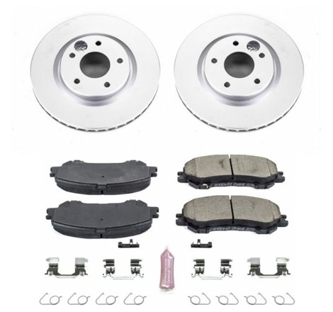 Power Stop 14-19 Nissan Rogue Front Z17 Evolution Geomet Coated Brake Kit