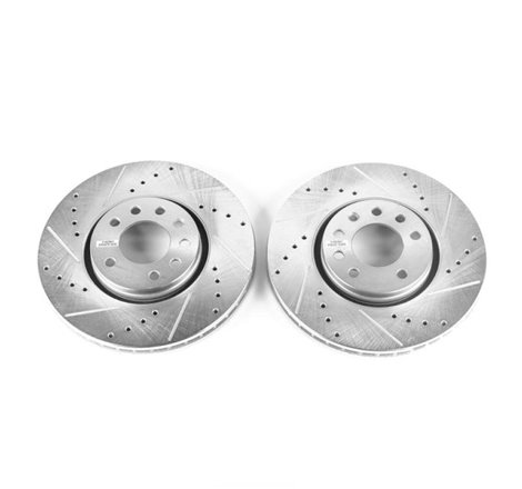 Power Stop 03-11 Saab 9-3 Front Evolution Drilled & Slotted Rotors - Pair