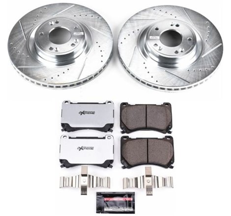 Power Stop 09-14 Hyundai Genesis Front Z26 Street Warrior Brake Kit