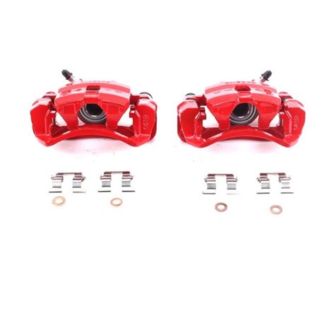 Power Stop 95-98 Subaru Impreza Rear Red Calipers w/Brackets - Pair