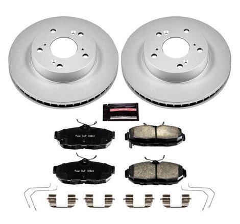 Power Stop 12-15 Honda Civic Front Z17 Evolution Geomet Coated Brake Kit