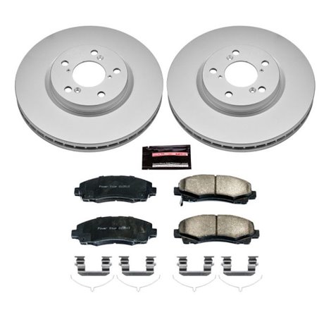 Power Stop 12-14 Honda Ridgeline Front Z17 Evolution Geomet Coated Brake Kit