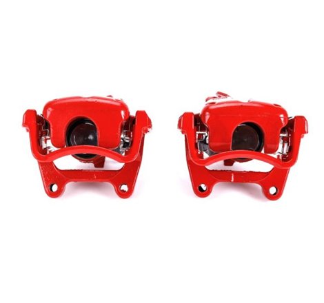 Power Stop 06-08 Audi A3 Rear Red Calipers w/Brackets - Pair