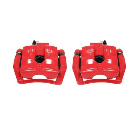 Power Stop 10-11 Cadillac SRX Rear Red Calipers w/Brackets - Pair