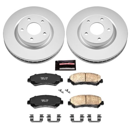 Power Stop 08-14 Nissan Rogue Front Z17 Evolution Geomet Coated Brake Kit