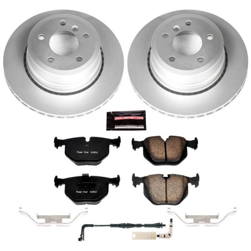 Power Stop 06-07 BMW 525xi Rear Z23 Evolution Sport Coated Brake Kit