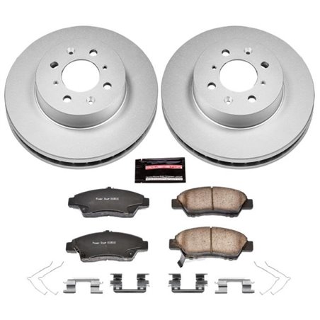 Power Stop 09-14 Honda Fit Front Z17 Evolution Geomet Coated Brake Kit