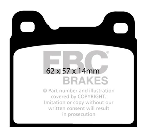 EBC 91-93 Volvo 740 2.3 (ABS) (Girling) Yellowstuff Rear Brake Pads