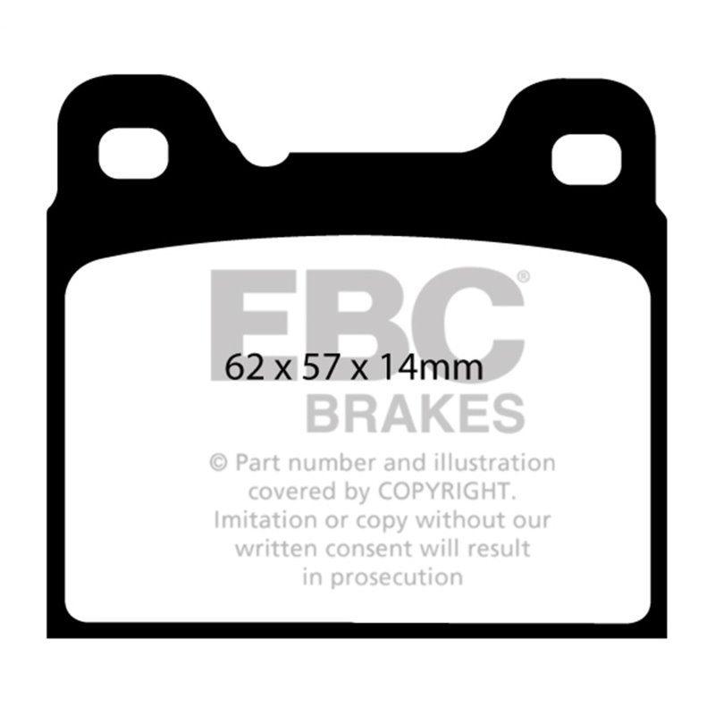 EBC 91-93 Volvo 740 2.3 (ABS) (Girling) Yellowstuff Rear Brake Pads