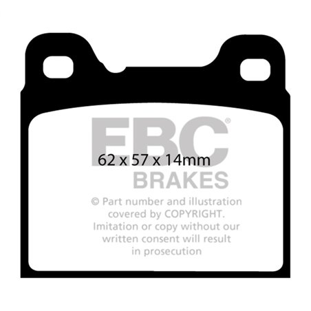 EBC 91-93 Volvo 740 2.3 (ABS) (Girling) Yellowstuff Rear Brake Pads