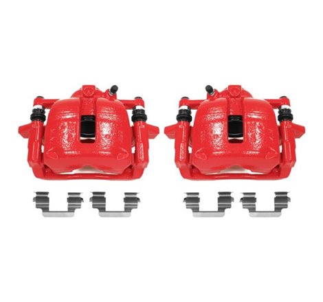 Power Stop 07-16 Mini Cooper Front Red Calipers w/Brackets - Pair