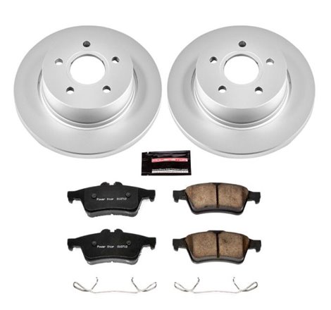 Power Stop 12-18 Ford Focus Rear Z17 Evolution Geomet Coated Brake Kit