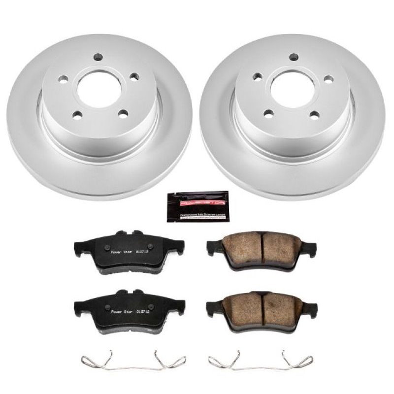 Power Stop 12-18 Ford Focus Rear Z17 Evolution Geomet Coated Brake Kit