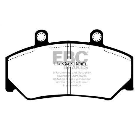 EBC 91-95 Volvo 940 (ABS) 2.3 (Bendix) Redstuff Front Brake Pads