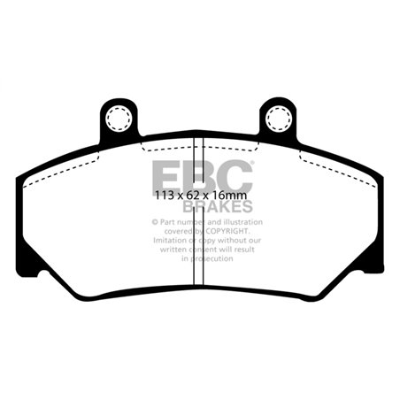 EBC 91-95 Volvo 940 (ABS) 2.3 (Bendix) Redstuff Front Brake Pads