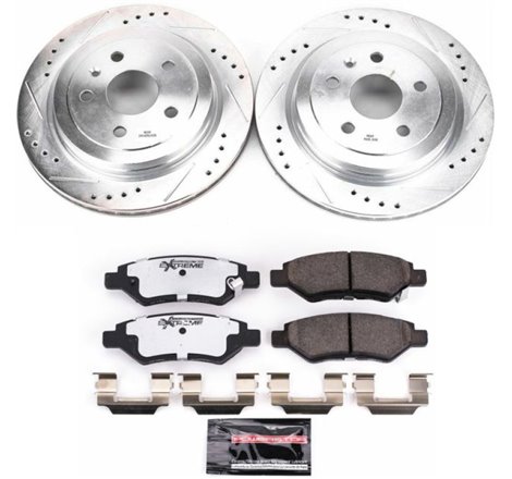 Power Stop 08-14 Cadillac CTS Rear Z26 Street Warrior Brake Kit