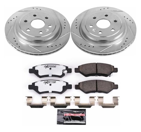 Power Stop 10-16 Cadillac SRX Rear Z26 Street Warrior Brake Kit