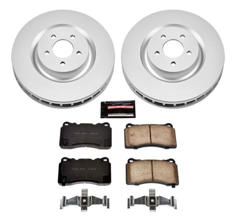 Power Stop 07-14 Ford Mustang Front Z17 Evolution Geomet Coated Brake Kit