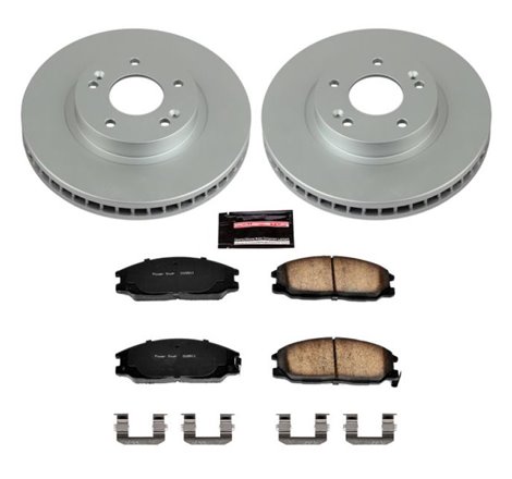 Power Stop 01-06 Hyundai Santa Fe Front Z17 Evolution Geomet Coated Brake Kit