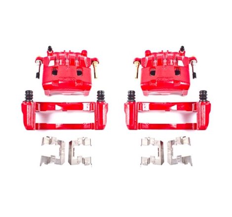 Power Stop 16-17 Subaru Crosstrek Front Red Calipers w/Brackets - Pair