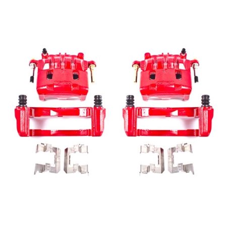 Power Stop 16-17 Subaru Crosstrek Front Red Calipers w/Brackets - Pair