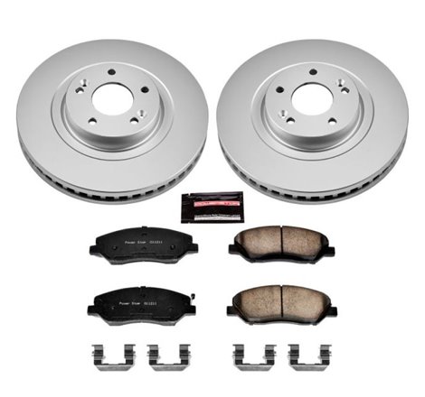 Power Stop 13-16 Hyundai Santa Fe Front Z17 Evolution Geomet Coated Brake Kit